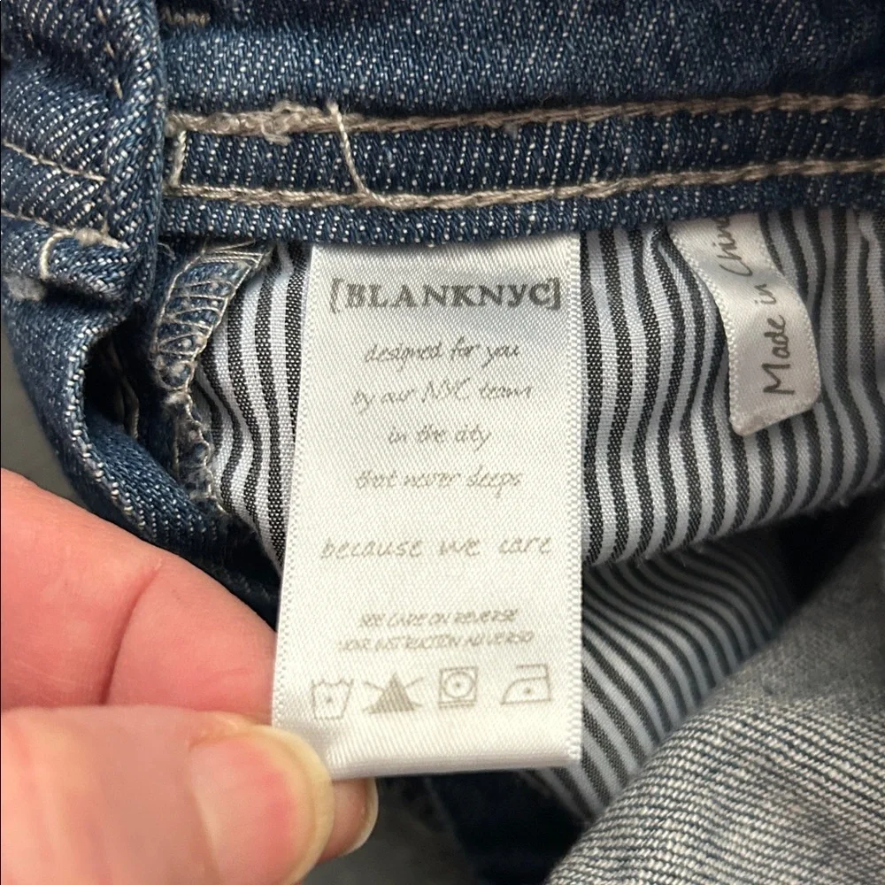 Blank NYC Denim Overalls with Distressed Detailing Size 28 EUC